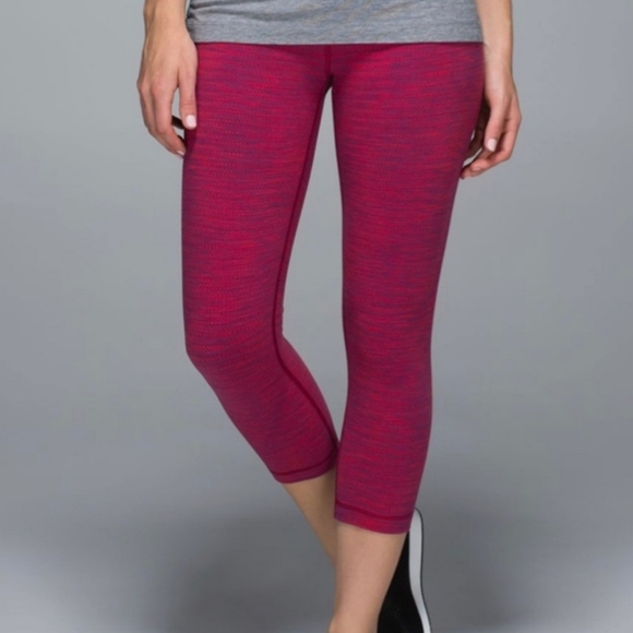 lululemon athletica Pants - Lululemon Wunder Under Rust Berry Blumble Berry Leggings Size 10